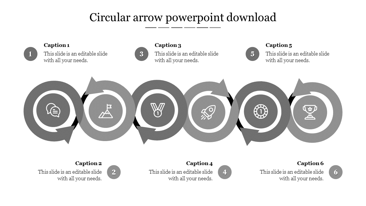 circular arrow powerpoint download-Gray